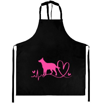 Discover Cute Heartbeat Australian Cattle Dog For Women Aprons
