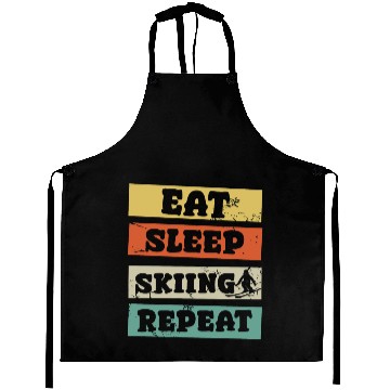 Discover eat sleep skiing repeat Aprons