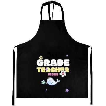 Discover 3rd Grade Teacher Vibes Aprons
