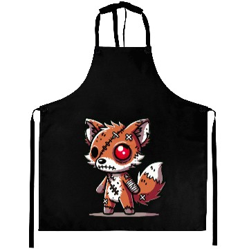 Discover scary zombie fox for Halloween fun Aprons