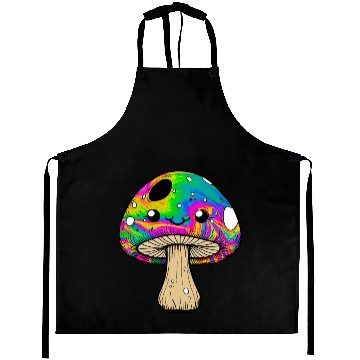 Discover psychedelic Kawaii Mushroon Aprons