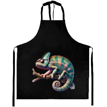 Discover fascinating, lively chameleon motif Aprons