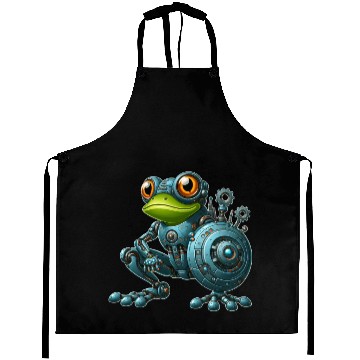 Discover Cyborg Frog Toad Newt Robot Mech Design Aprons