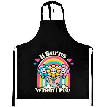 Discover It Burns When I Pee Retro Inappropriate Aprons