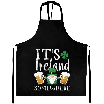 Discover Its Ireland Somewhere Irish Gnome St Patrick's Day Aprons