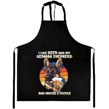 Discover Shepherd Dog LIKE BEER AND GERMAN SHEPHERD Aprons