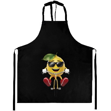 Discover Lemon Cycling On Bike Realistic Aprons