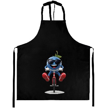 Discover Blueberry Cycling On Bike Realistic Aprons