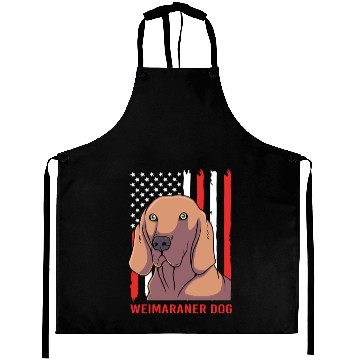 Discover US Flag 4th Of July Patriotic Dog Weimaraner Lover Aprons
