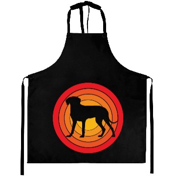 Discover Retro Sunset Weimaraner Dog Silhouette Aprons