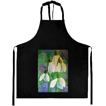 Discover Snowdrops in Space Painting Aprons