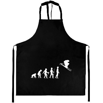 Discover FUNNY HUMAN EVOLUTION TO SKIER Aprons