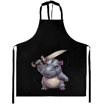 Discover Hippo With a Sword Aprons