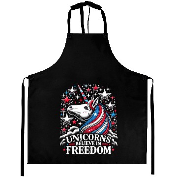 Discover Star-Spangled Unicorn with American Pride and Aprons