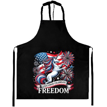 Discover Star-Spangled Unicorn with American Pride and Aprons