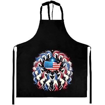 Discover Star-Spangled Unicorn with American Pride and Aprons
