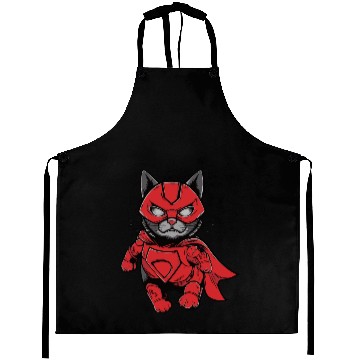Discover iron cat super hero Aprons