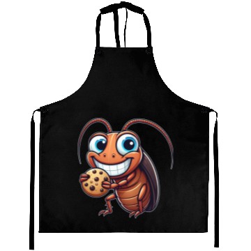 Discover Funny cookie cockroach sweet dessert comic Aprons