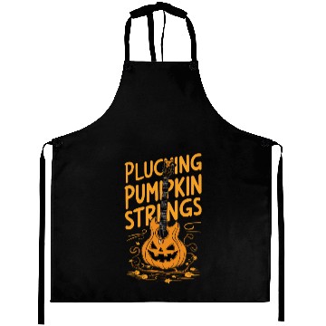 Discover musical pumpkin autumn vibes spooky guitar autumn Aprons