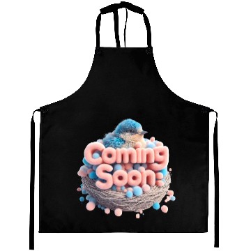 Discover Coming Soon Baby Bird in Nest Announcement Aprons