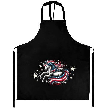 Discover Star-Spangled Unicorn with American Pride and Aprons