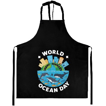 Discover world ocean day Aprons