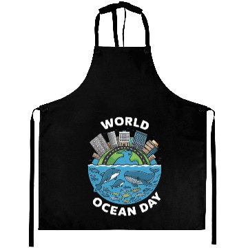 Discover world ocean day Aprons