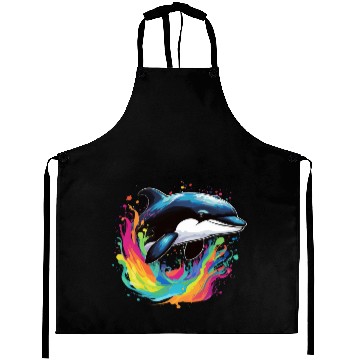Discover Dolphin In Ocean splash Aprons