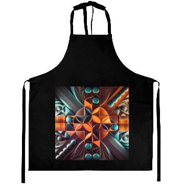 Discover Geometric Symphony Aprons