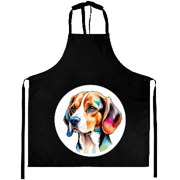 Discover Beagle Watercolor Aprons
