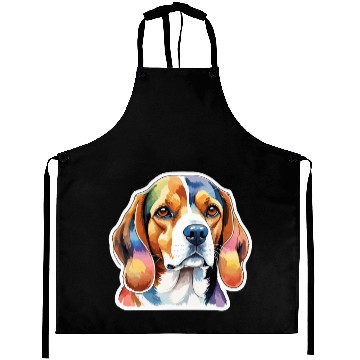 Discover Beagle Watercolor Aprons