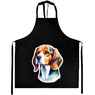Discover Beagle Watercolor Aprons