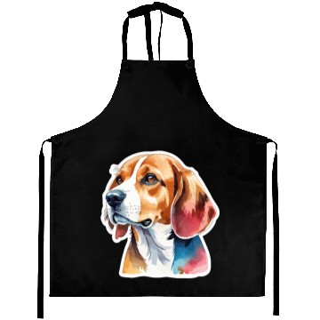 Discover Beagle Watercolor Aprons