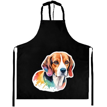 Discover Beagle Watercolor Aprons