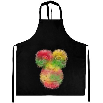 Discover Colorful Retro Monkey Face Aprons - Funny Monkey