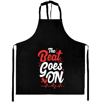 Discover Funny Heart Attack Survivor The Beat Goes On Aprons