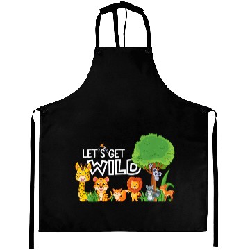 Discover Animal Theme Birthday Family Aprons
