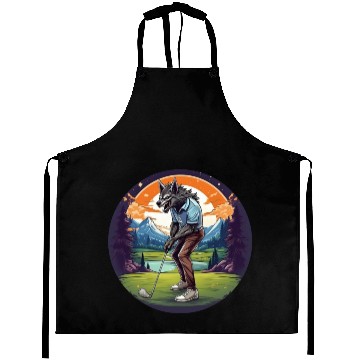 Discover Scary Halloween Party Costume Werewolf Golf Aprons