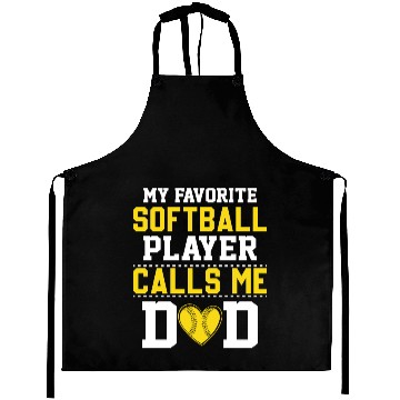 Discover Softball Dad Funny Daddy Father's Day Aprons