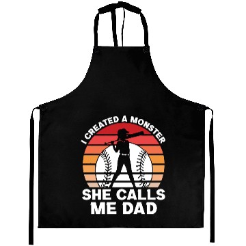 Discover Calls Me Softball Dad Funny Daddy Father's Day Aprons