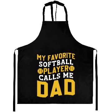 Discover Calls Me Softball Dad Funny Daddy Father's Day Aprons