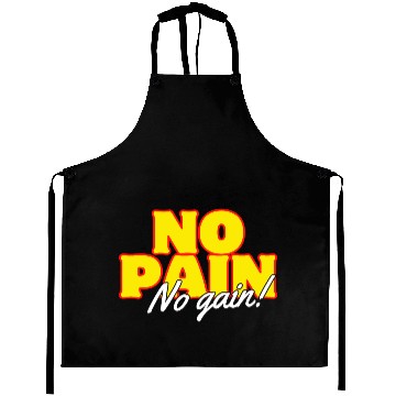 Discover Motivational Fitness: No Pain No Gain Aprons