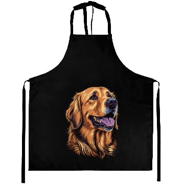 Discover Cute Golden Retriever Dog Lover Aprons