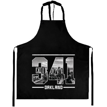 Discover Vintage Oakland 341 Area Code California Skyline Aprons