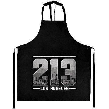 Discover Los Angeles 213 Area Code California Skyline Aprons