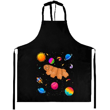 Discover Tardigrade Space! Nerd, Geek Microbiology Science Aprons