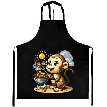 Discover Cute BBQ Monkey Aprons