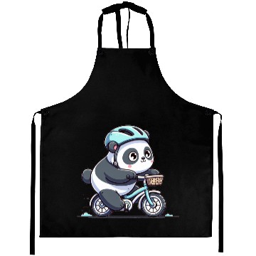 Discover Cute Cyclist Panda Aprons