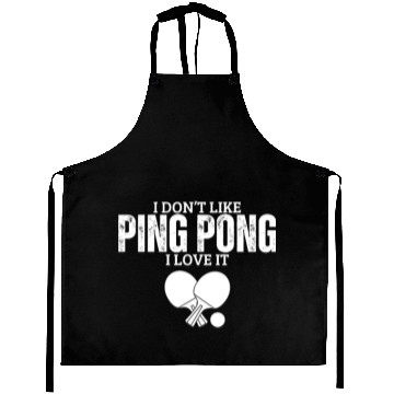 Discover I Love Ping Pong Funny Ping Pong Player Aprons