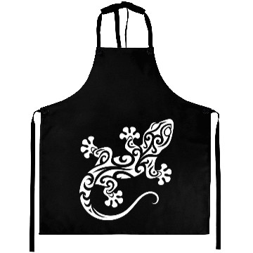 Discover Cute Little Gecko In T Tattoo Style Aprons